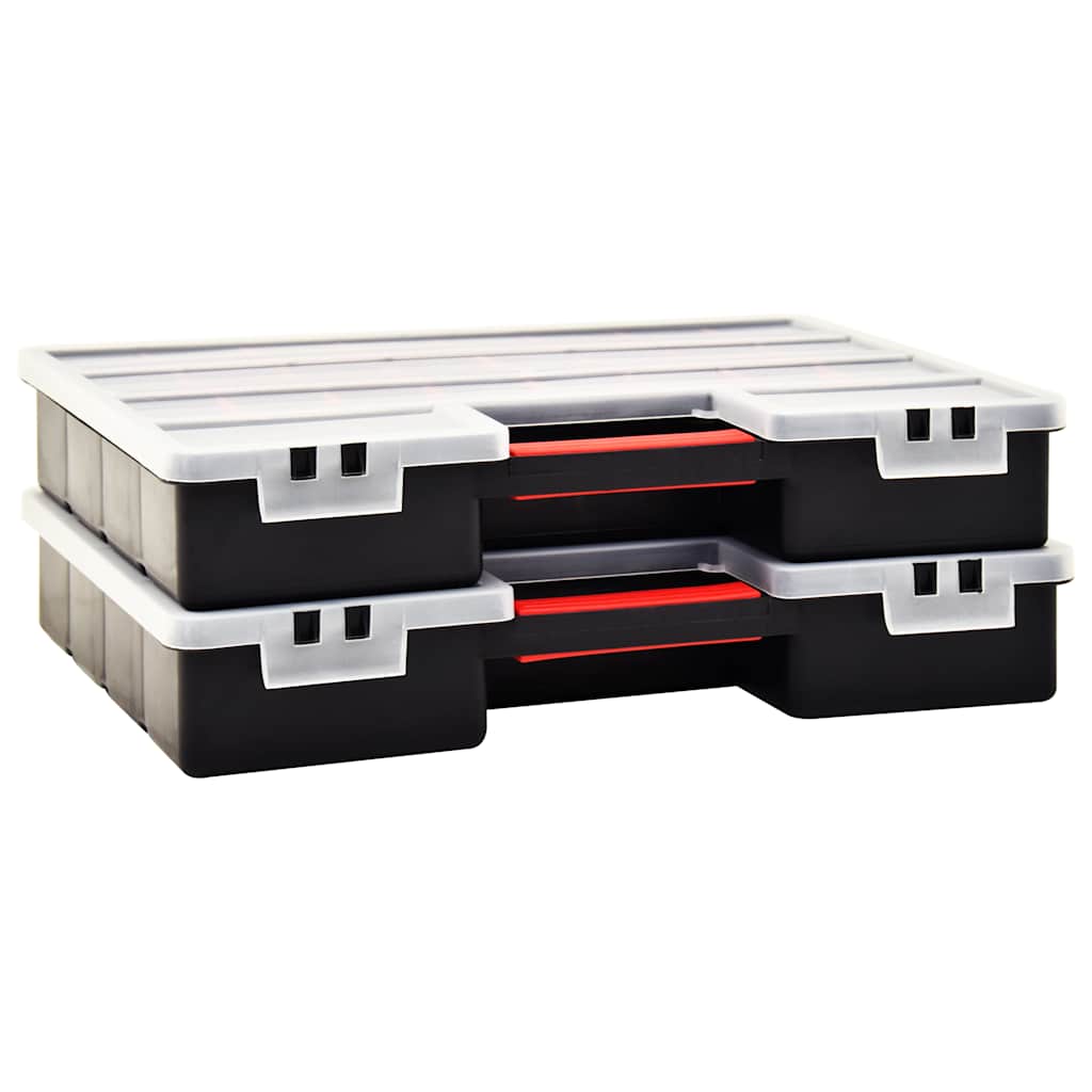 Scatole Assortimento 2 pz con Divisori 460x325x80mm in Plastica | homemem39