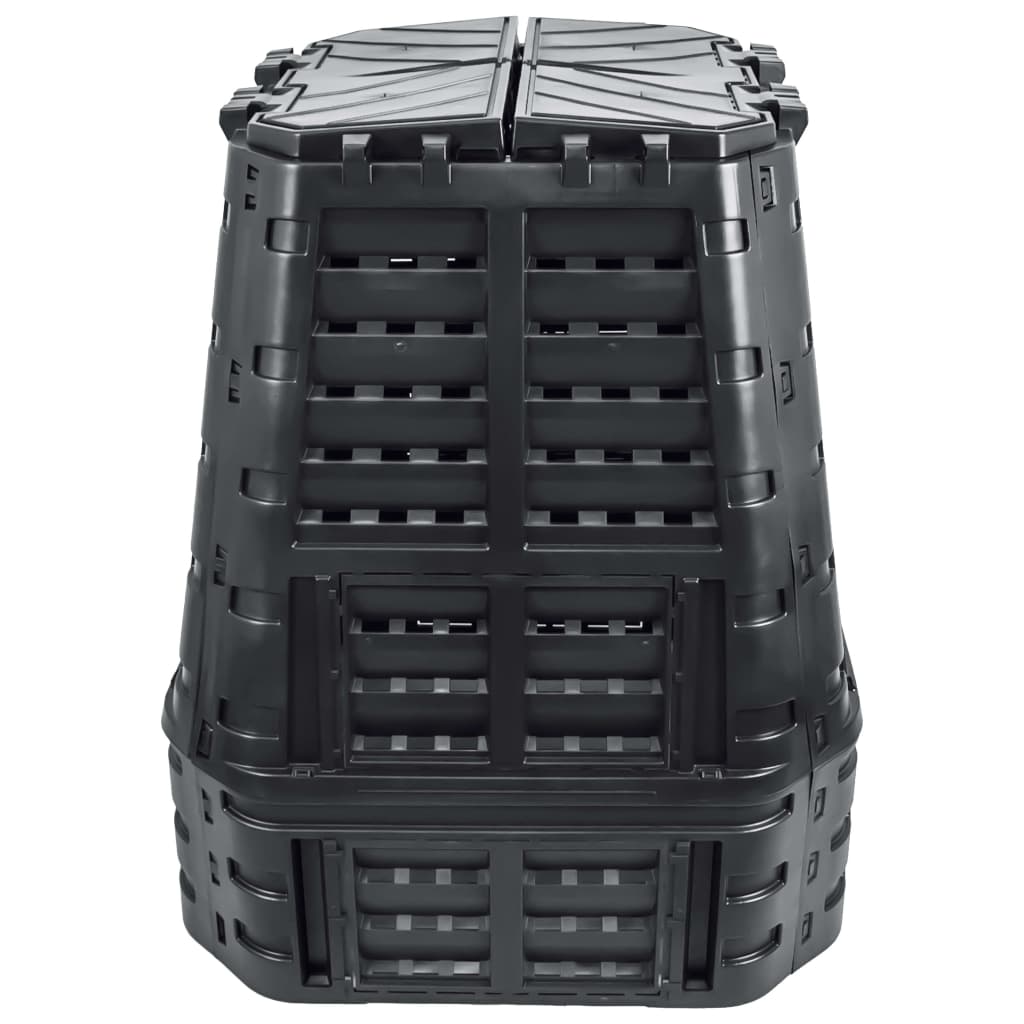 Compostiera da Giardino Nera 93,3x93,3x113 cm 740 L | homemem39