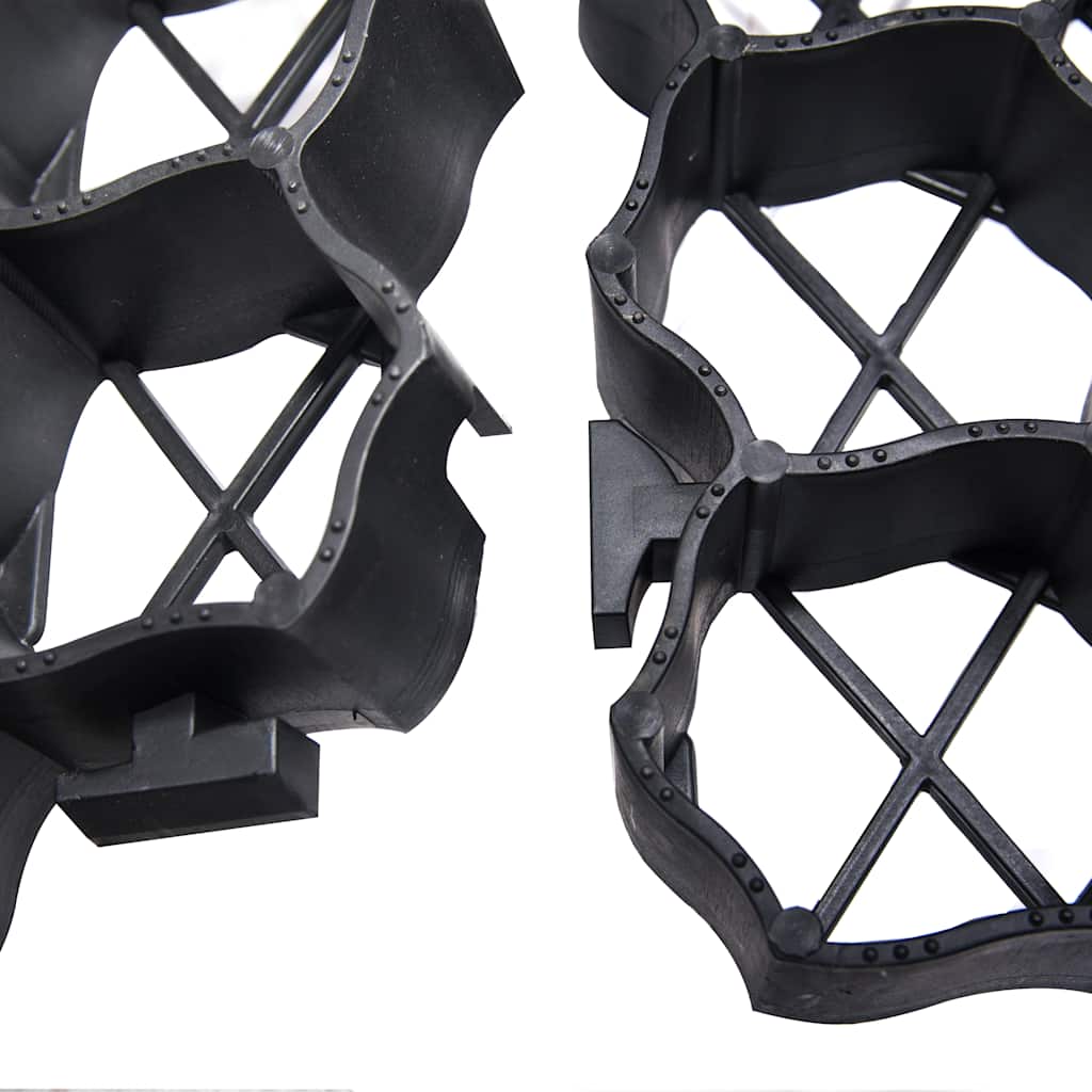 Griglie per l'Erba 16 pz Nere 60x40x3 cm in Plastica | homemem39