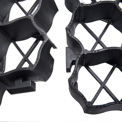 Griglie per l'Erba 16 pz Nere 60x40x3 cm in Plastica | homemem39