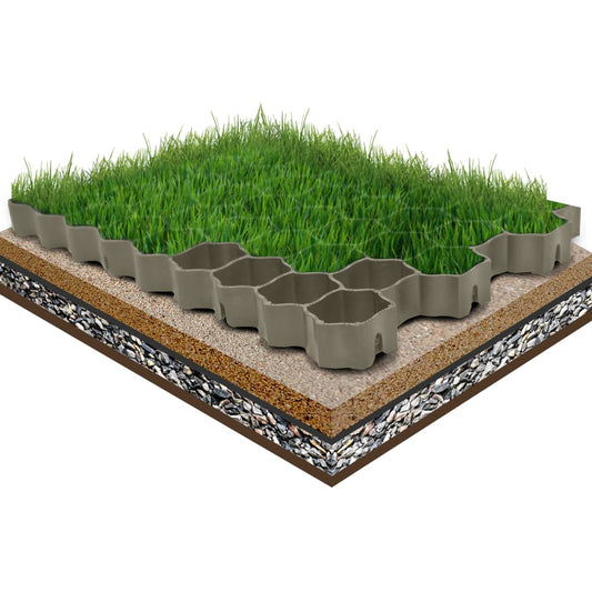 Griglie per l'Erba 16 pz Verdi 60x40x3 cm in Plastica - homemem39