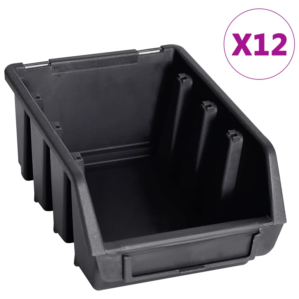 Kit Contenitori 32 pz con Pannelli a Parete Rosso e Nero | homemem39