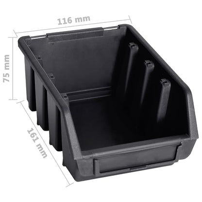 Kit Contenitori 32 pz con Pannelli a Parete Rosso e Nero | homemem39