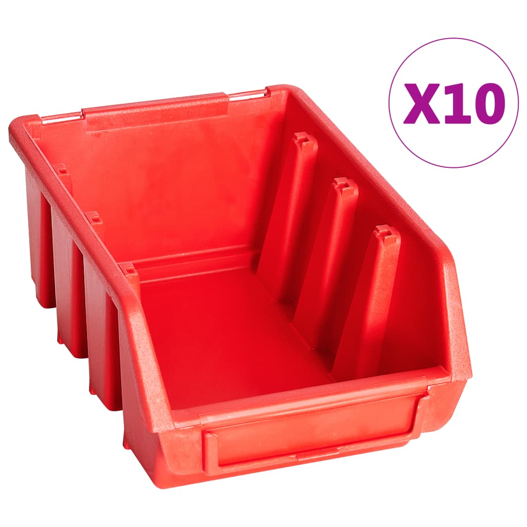 Kit Contenitori 29 pz con Pannelli a Parete Rosso e Nero | homemem39