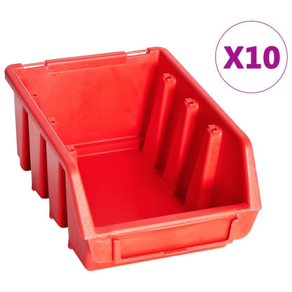 Kit Contenitori 29 pz con Pannelli a Parete Rosso e Nero | homemem39