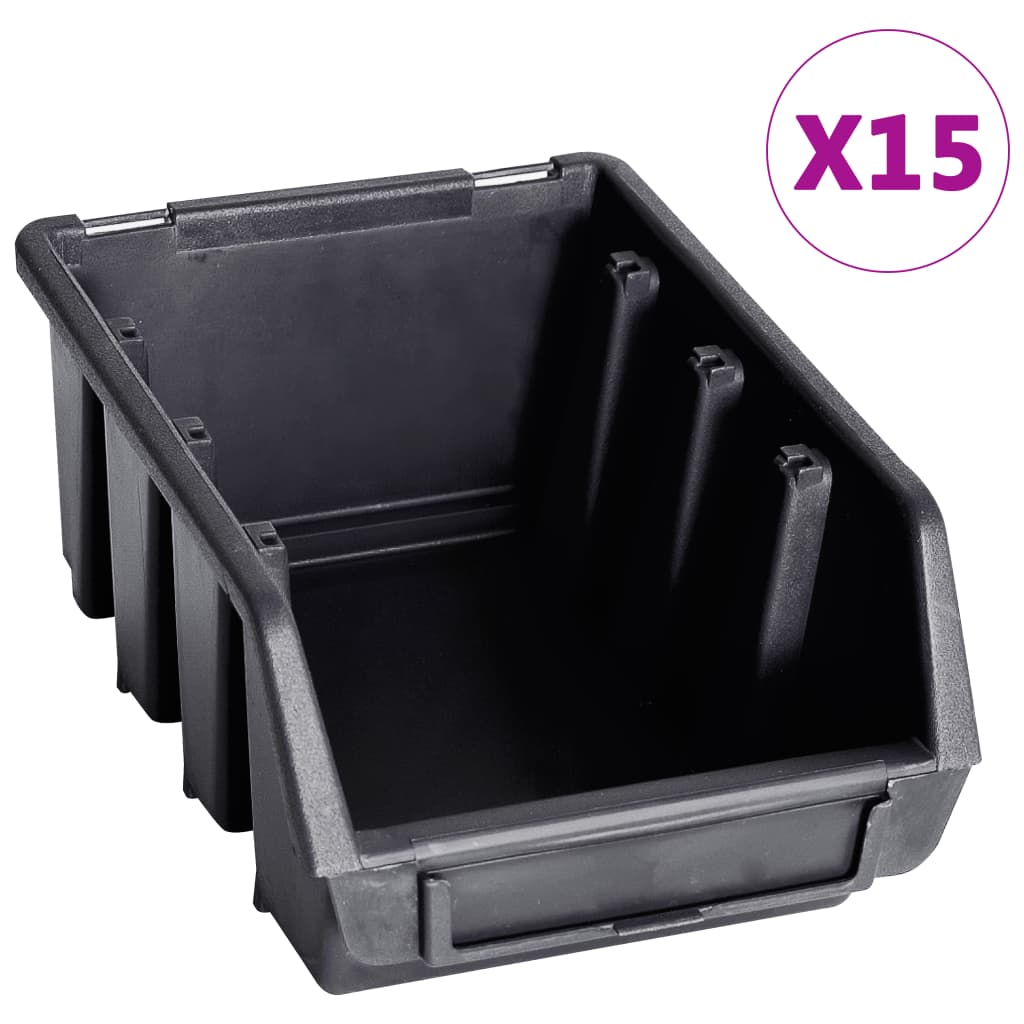Kit Contenitori 29 pz con Pannelli a Parete Rosso e Nero | homemem39