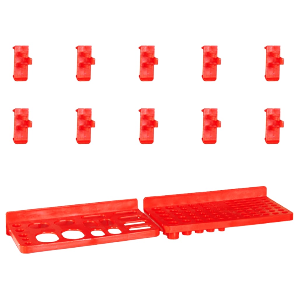 Kit Contenitori 29 pz con Pannelli a Parete Rosso e Nero | homemem39