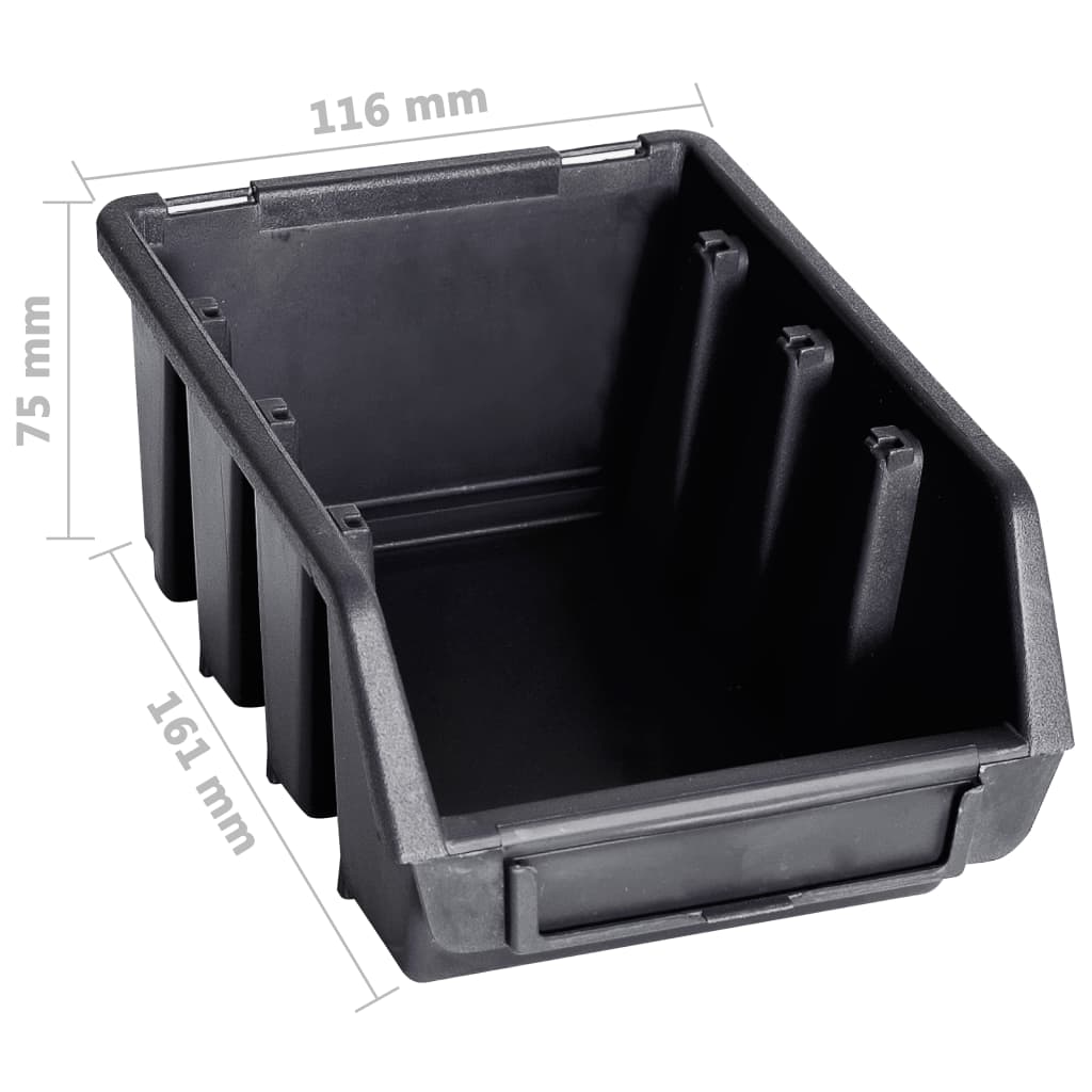 Kit Contenitori 29 pz con Pannelli a Parete Rosso e Nero | homemem39