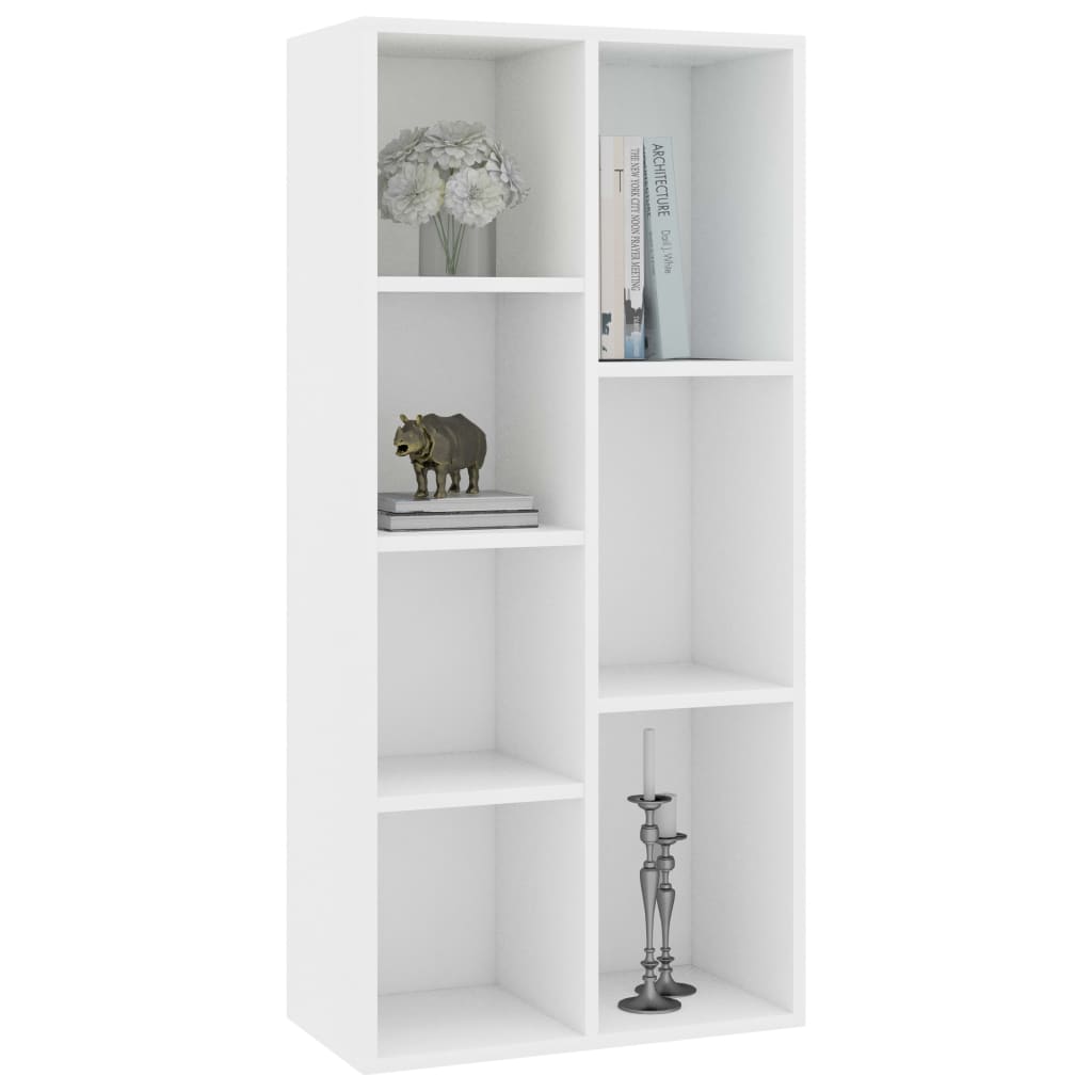 Libreria Bianca 50x25x106 cm in Legno Multistrato | homemem39