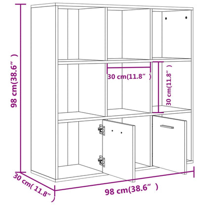 Libreria Rovere Sonoma 98x30x98 cm in Legno Multistrato | homemem39