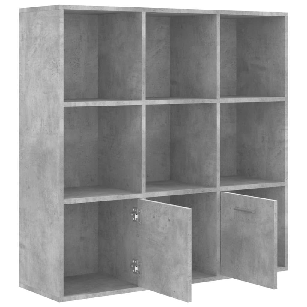 Libreria Grigio Cemento 98x30x98 cm in Legno Multistrato | homemem39