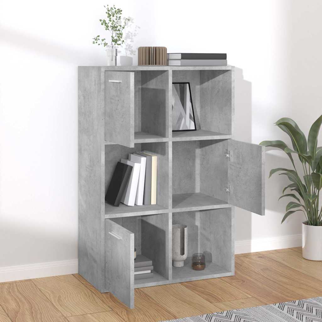 Armadietto Grigio Cemento 60x29,5x90 cm in Legno Multistrato