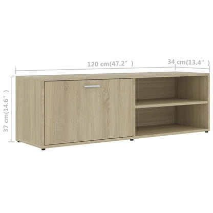 Mobile Porta TV Rovere Sonoma 120x34x37 cm in Legno Multistrato - homemem39