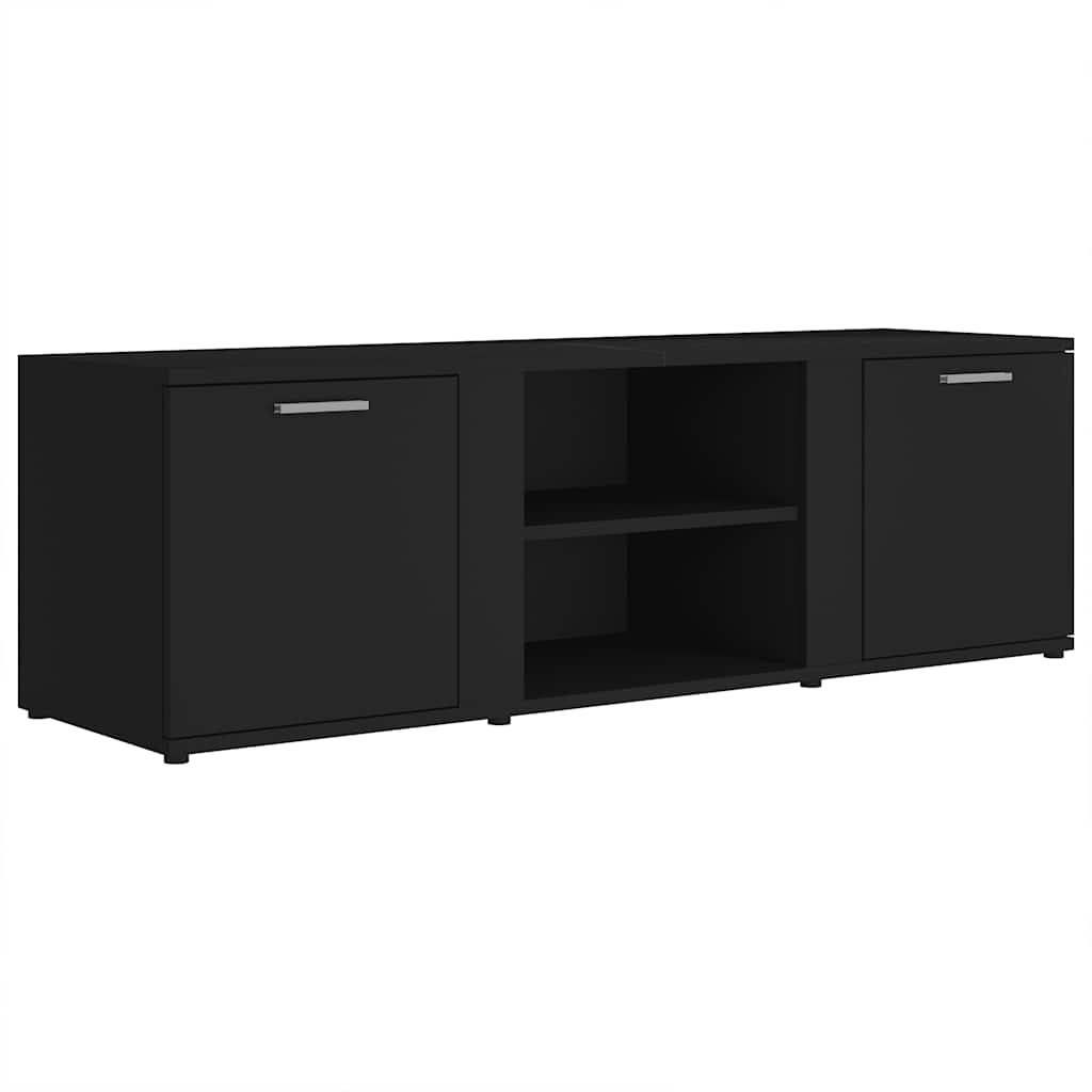 Mobile Porta TV Nero 120x34x37 cm in Legno Multistrato - homemem39