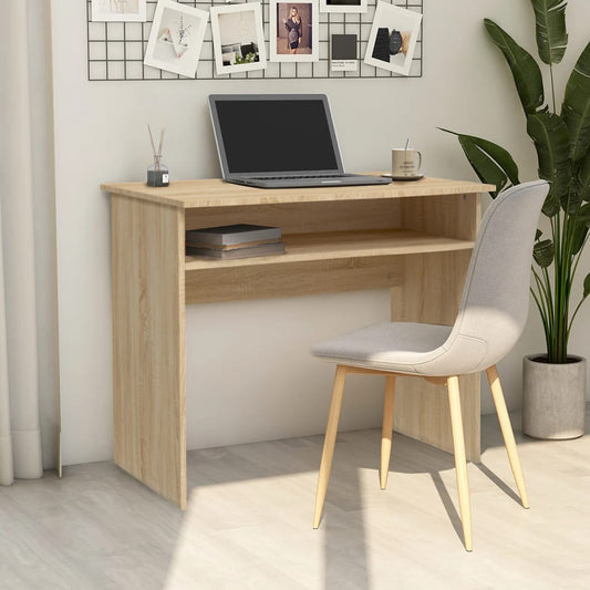 Scrivania Rovere Sonoma 90x50x74 cm in Legno Multistrato - homemem39