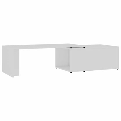 Tavolino da Salotto Bianco 150x50x35 cm in Legno Multistrato