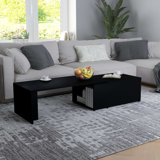 Tavolino da Salotto Nero 150x50x35 cm in Legno Multistrato | homemem39