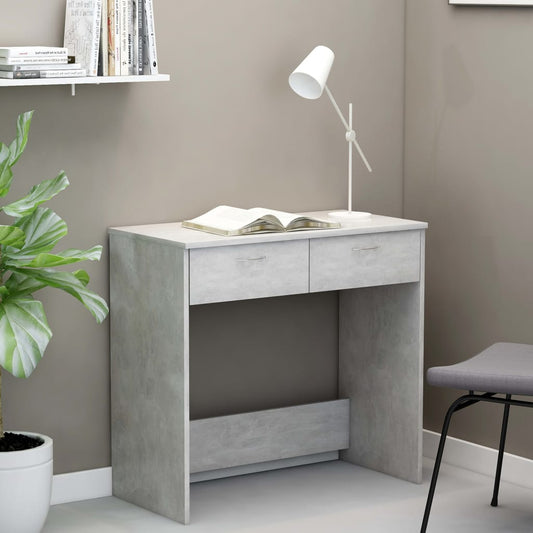 Scrivania Grigio Cemento 80x40x75 cm in Legno Multistrato - homemem39