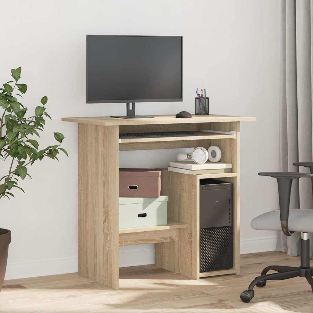 Scrivania Rovere Sonoma 80x45x74 cm in Legno Multistrato - homemem39