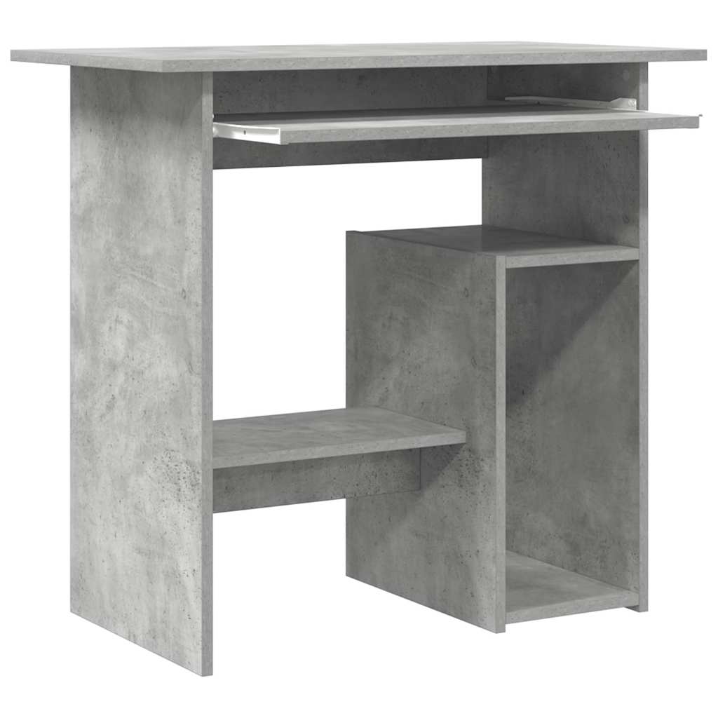 Scrivania Grigio Cemento 80x45x74 cm in Legno Multistrato - homemem39