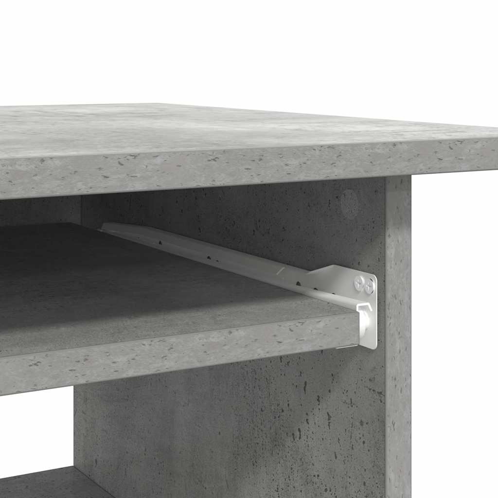 Scrivania Grigio Cemento 80x45x74 cm in Legno Multistrato - homemem39