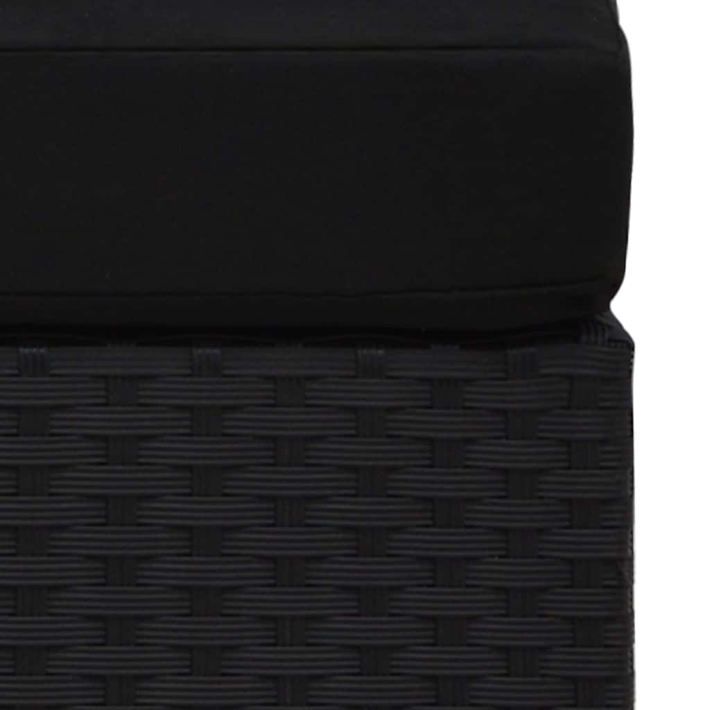 Seduta Centrale Modulare in Polyrattan Nero