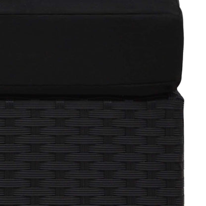 Seduta Centrale Modulare in Polyrattan Nero
