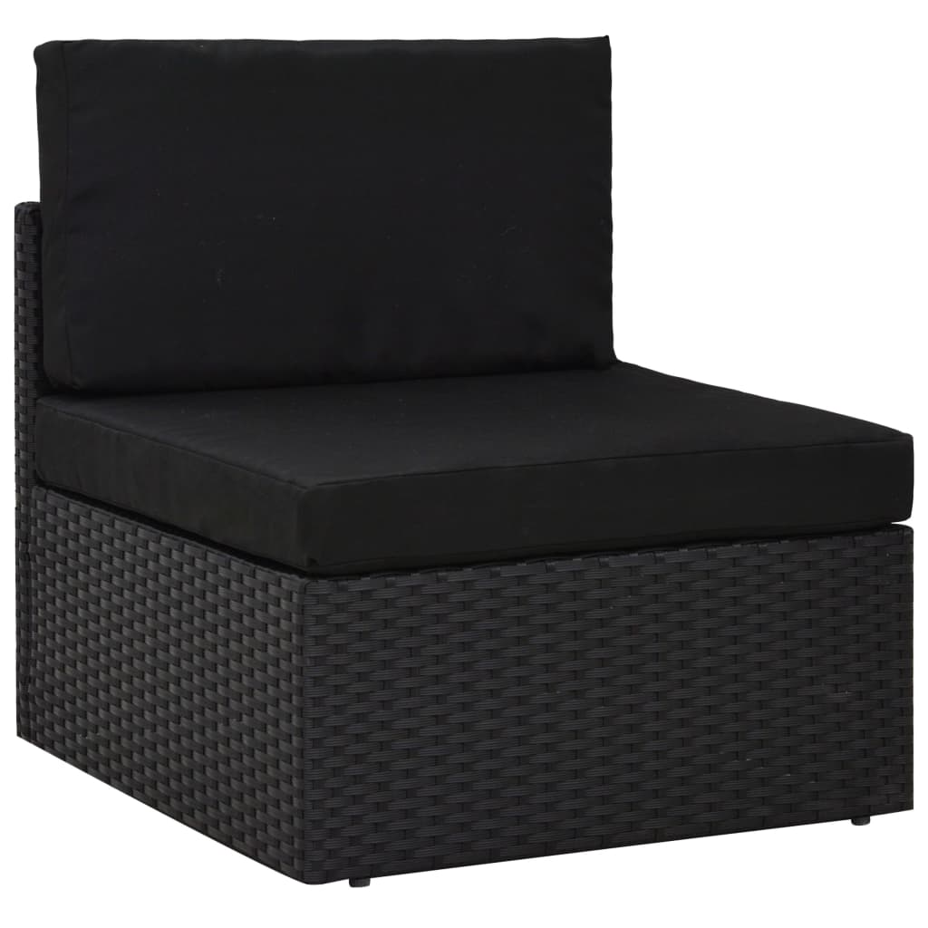 Set Divani da Giardino 2 pz in Polyrattan Nero | homemem39