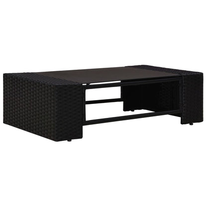 Set Divani da Giardino 2 pz in Polyrattan Nero | homemem39
