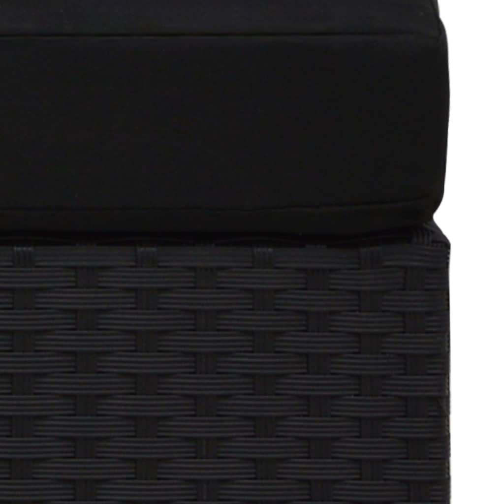 Set Divani da Giardino 2 pz in Polyrattan Nero | homemem39