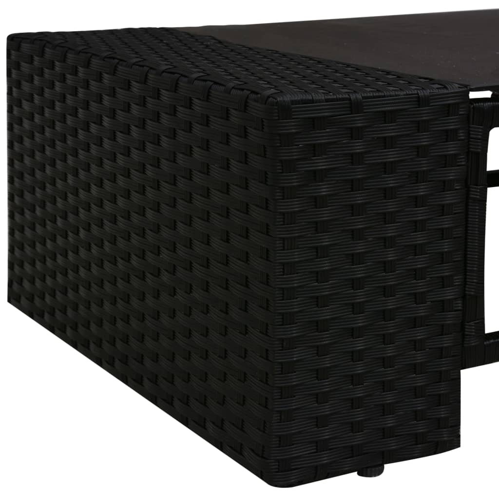 Set Divani da Giardino 2 pz in Polyrattan Nero | homemem39