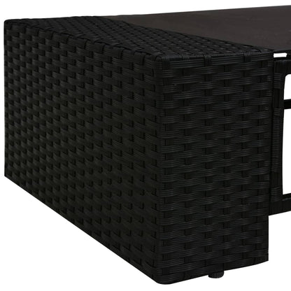 Set Divani da Giardino 2 pz in Polyrattan Nero | homemem39