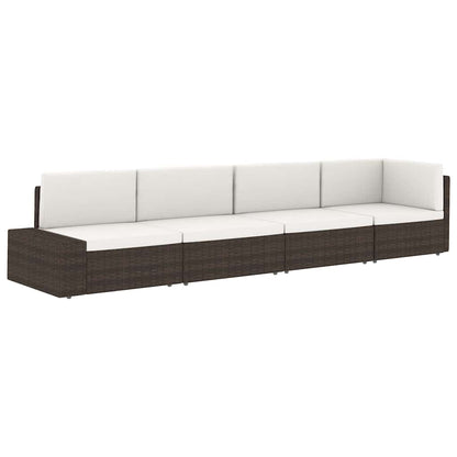 Set Divani da Giardino 2 pz in Polyrattan Grigio