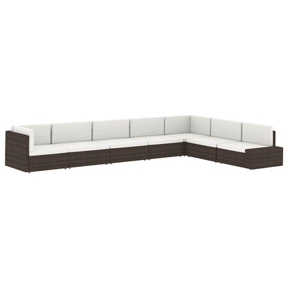 Set Divani da Giardino 2 pz in Polyrattan Grigio