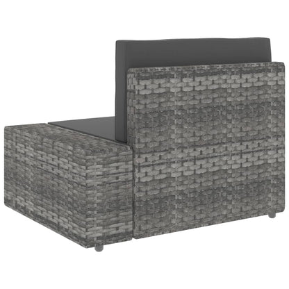 Set Divani da Giardino 3 pz in Polyrattan Grigio - homemem39