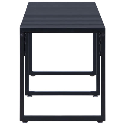 Panchina da Giardino 180 cm in Pannello PS Nero - homemem39