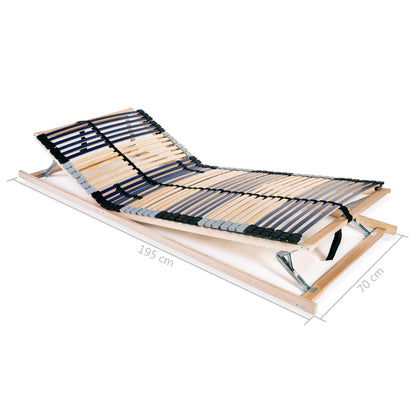 Reti a Doghe 2 pz 7 Zone con 42 Doghe in Legno 70x200 cm | homemem39