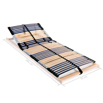 Reti a Doghe 2 pz 7 Zone con 42 Doghe in Legno 70x200 cm | homemem39