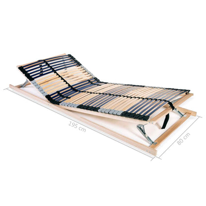 Reti a Doghe 2 pz 7 Zone con 42 Doghe in Legno 80x200 cm | homemem39
