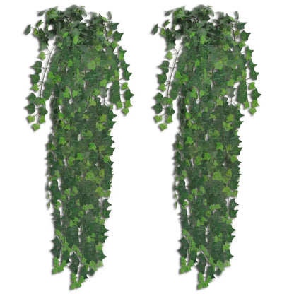 Foglie Artificiali di Edera 4 pz Verdi 90 cm - homemem39