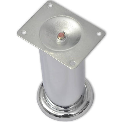 Piedini Rotondi per Divani 8 pz Cromati 180 mm - homemem39