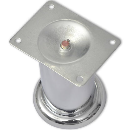 Piedini Rotondi per Divani 8 pz Cromati 60 mm - homemem39