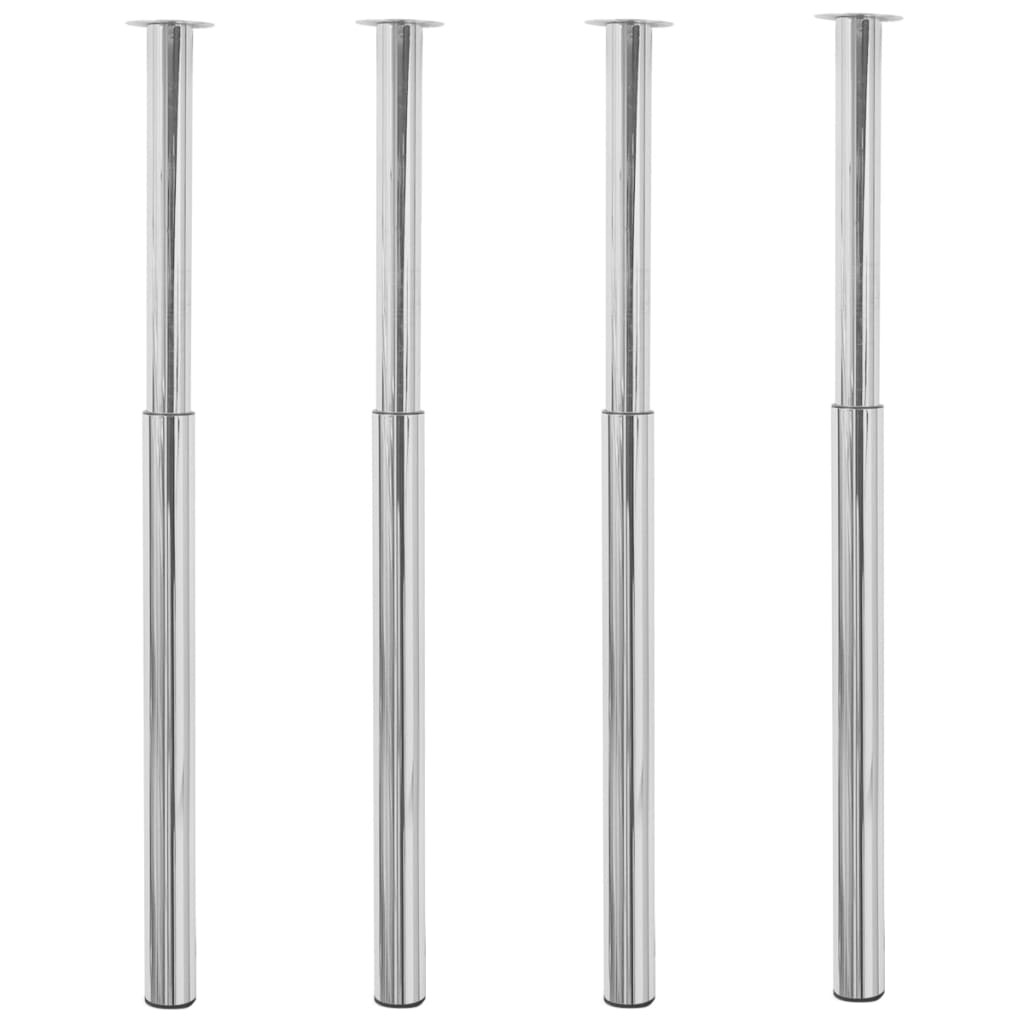 Gambe Telescopiche per Tavolo 4 pz Cromate 710-1100 mm - homemem39
