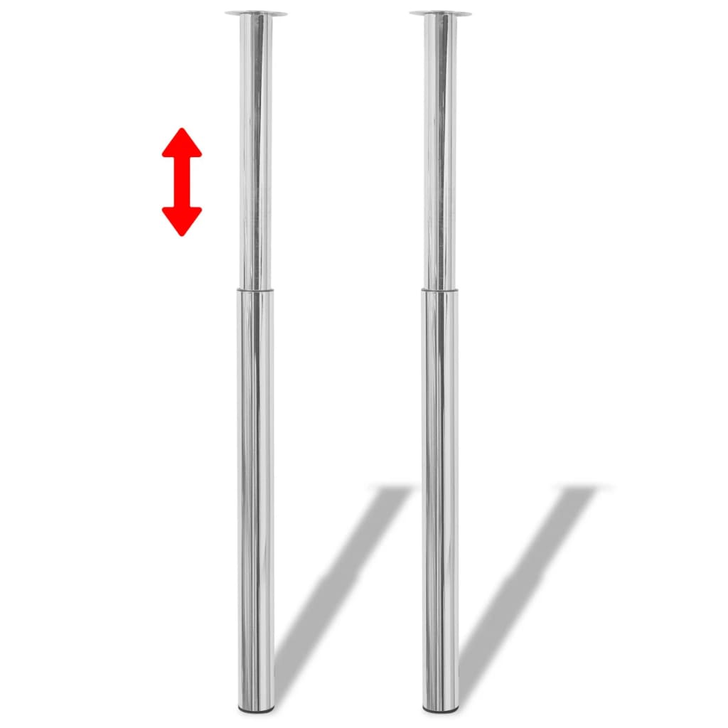 Gambe Telescopiche per Tavolo 4 pz Cromate 710-1100 mm - homemem39
