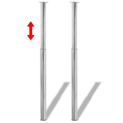 Gambe Telescopiche per Tavolo 4 pz Cromate 710-1100 mm - homemem39