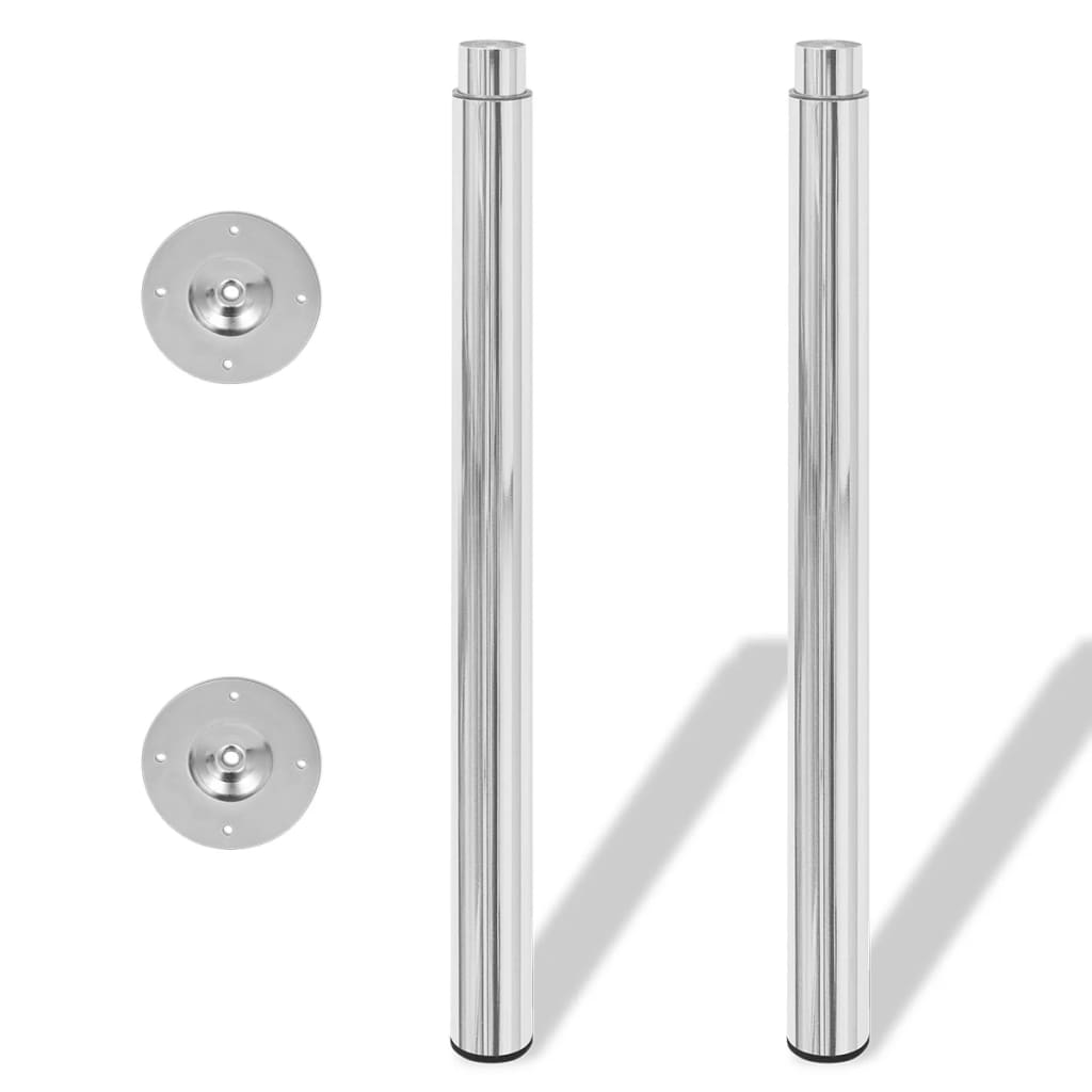 Gambe Telescopiche per Tavolo 4 pz Cromate 710-1100 mm - homemem39