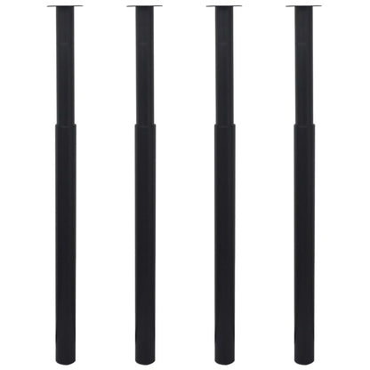 Gambe Telescopiche per Tavolo 4 pz Nero 710-1100 mm - homemem39
