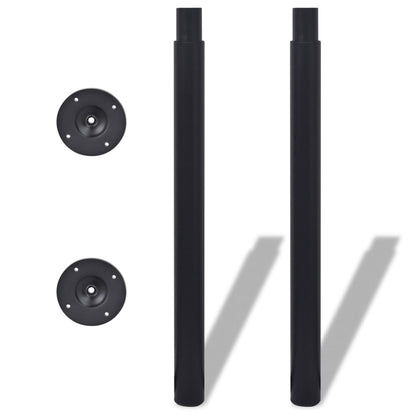 Gambe Telescopiche per Tavolo 4 pz Nero 710-1100 mm - homemem39