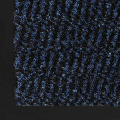Tappeti Antipolvere 2 pz Rettangolari Trapuntati 60x90 cm Blu