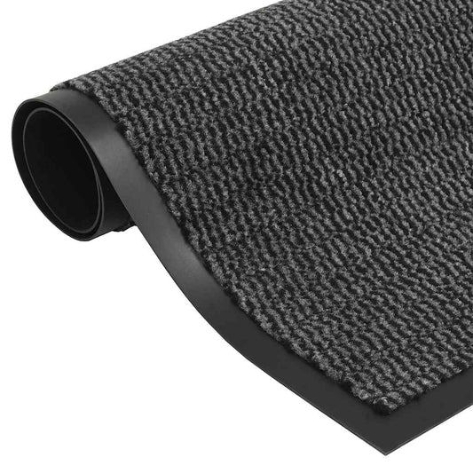 Tappeti Antipolvere 2 pz Trapuntati 80x120 cm Antracite